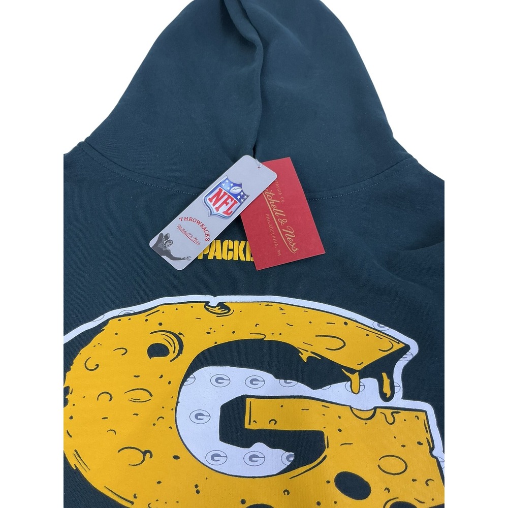Mitchell & Ness Lil Wayne Packers Hoodie Green Bay NFL Throwback Mens XL - Picture 7 of 16
